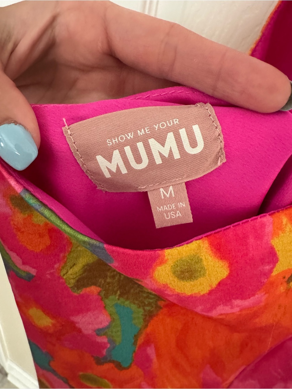 Show Me Your MuMu Hot Pink Floral Halter Mini Dress - Picture 3 of 4